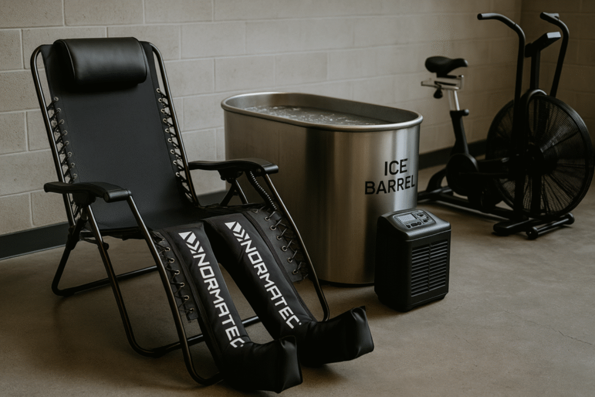 Post-Exercise Recovery Equipment Setup