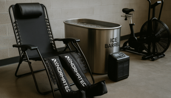 Post-Exercise Recovery Equipment Setup