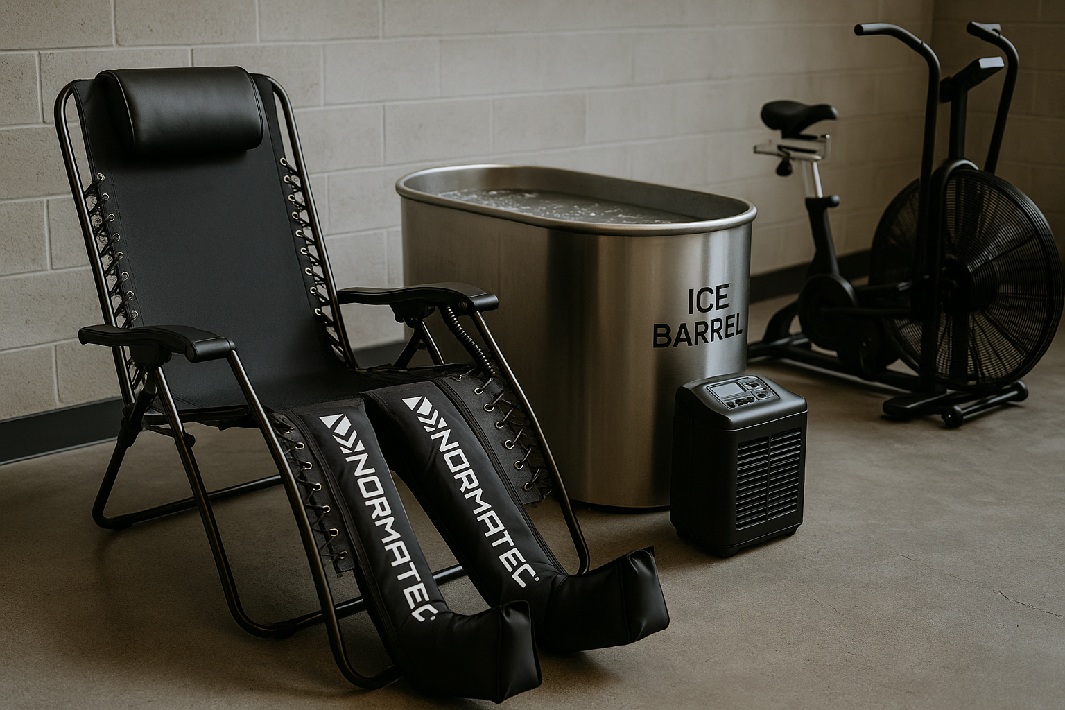 Post-Exercise Recovery Equipment Setup
